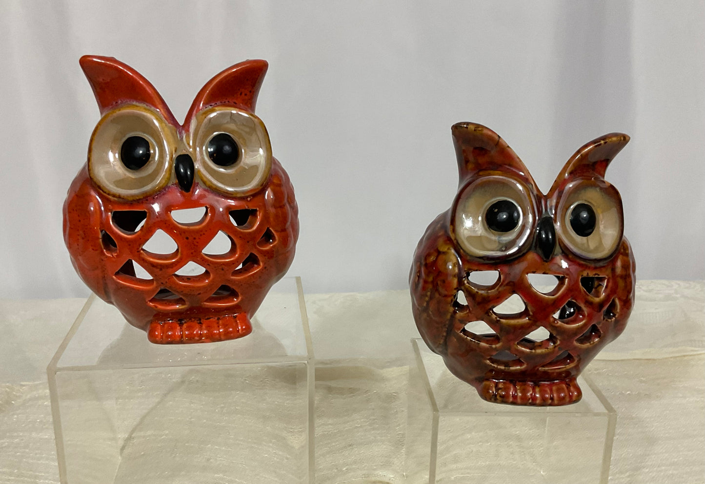 Votive Candle Holder Set - Owl Design
