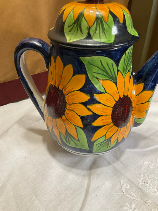 Coffee/Teapot - Sunflower Design