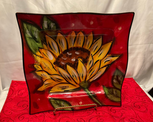 Serving Tray - Sunflower Design