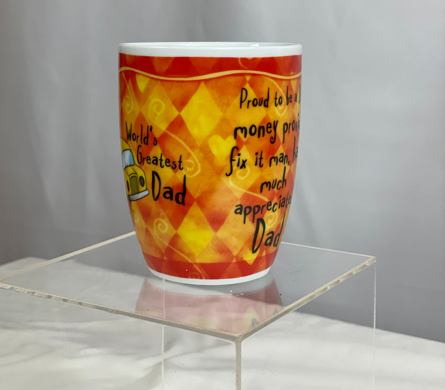 Great Cup for Dad! Fine Porcelain By History & Heraldry Approx 4” H x 3” Diameter