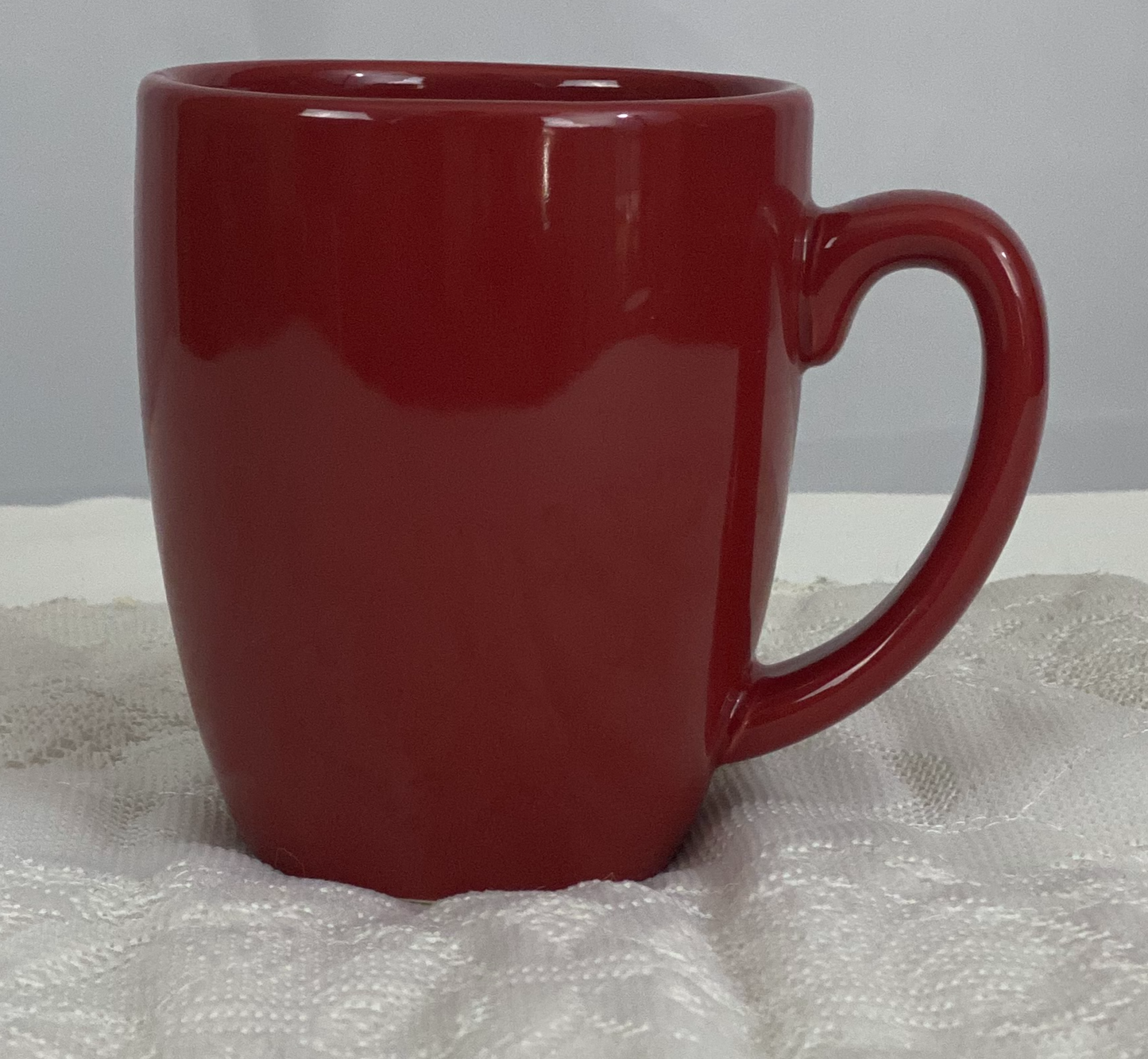 Set of Six (6) Cups/Mugs Corelle Coordinates Stoneware - Red/Rust Color Approx 4” H x 3 ¼ Diameter
