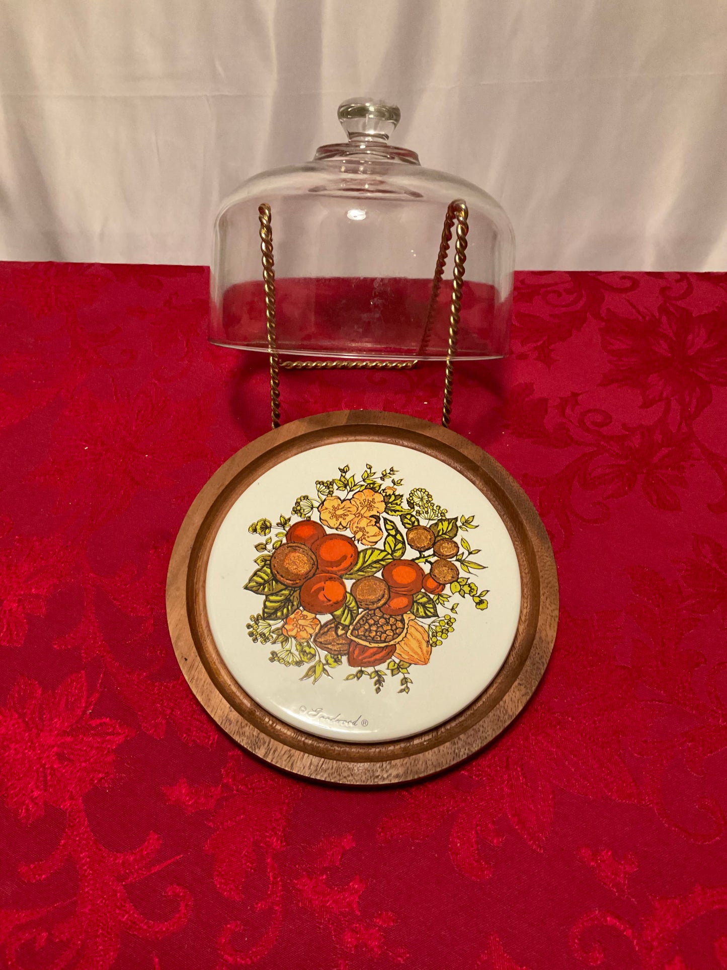 Cheeseboard/Plate With Glass Dome