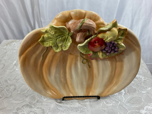 Thanksgiving Platter - Pumpkin/Fruit Design