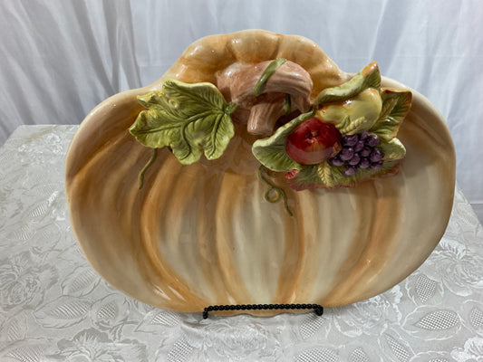 Thanksgiving Platter - Pumpkin/Fruit Design