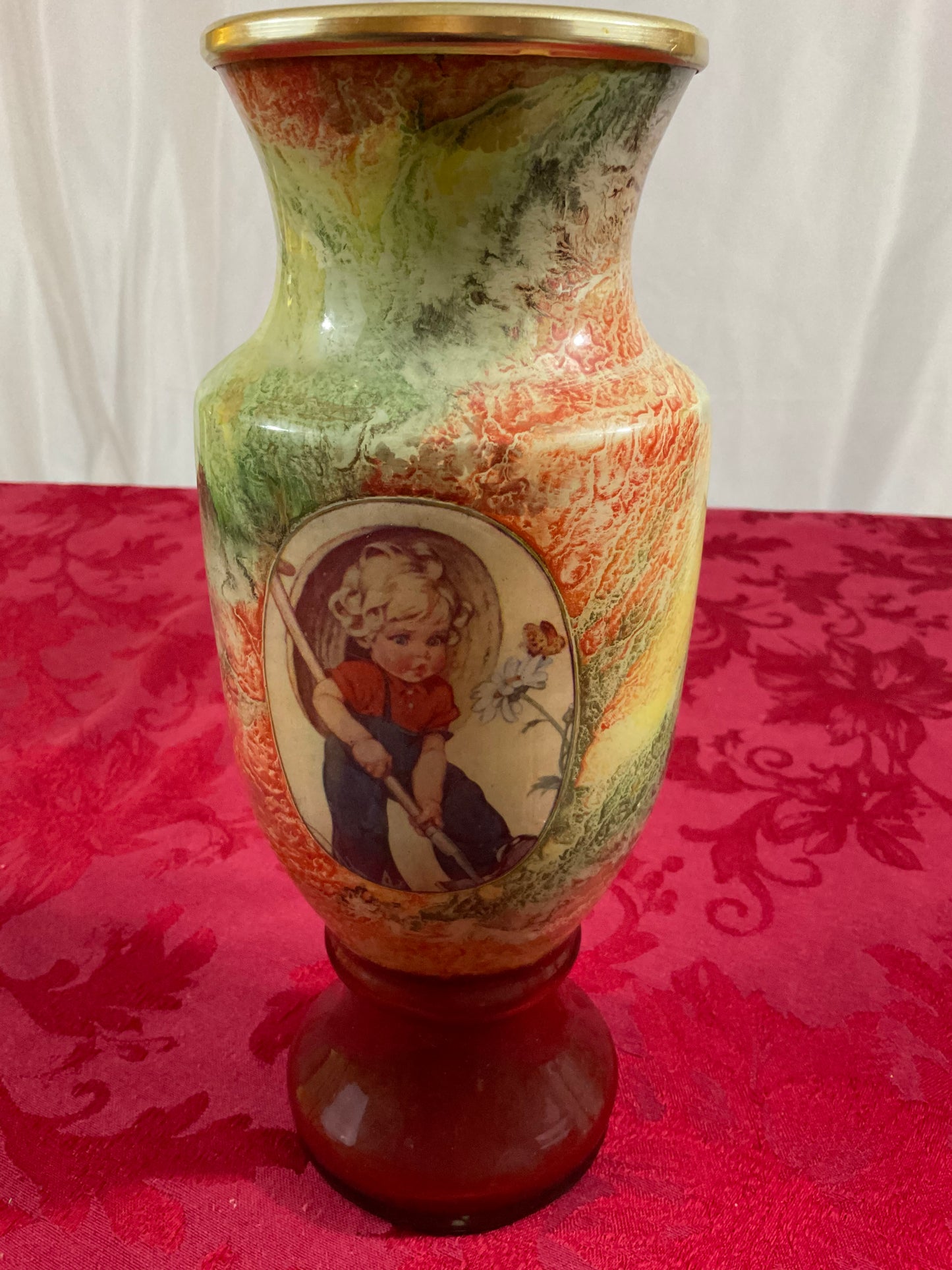 Vase - Child With Shovel