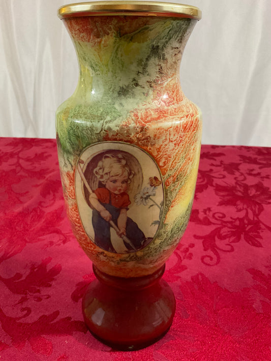 Vase - Child With Shovel