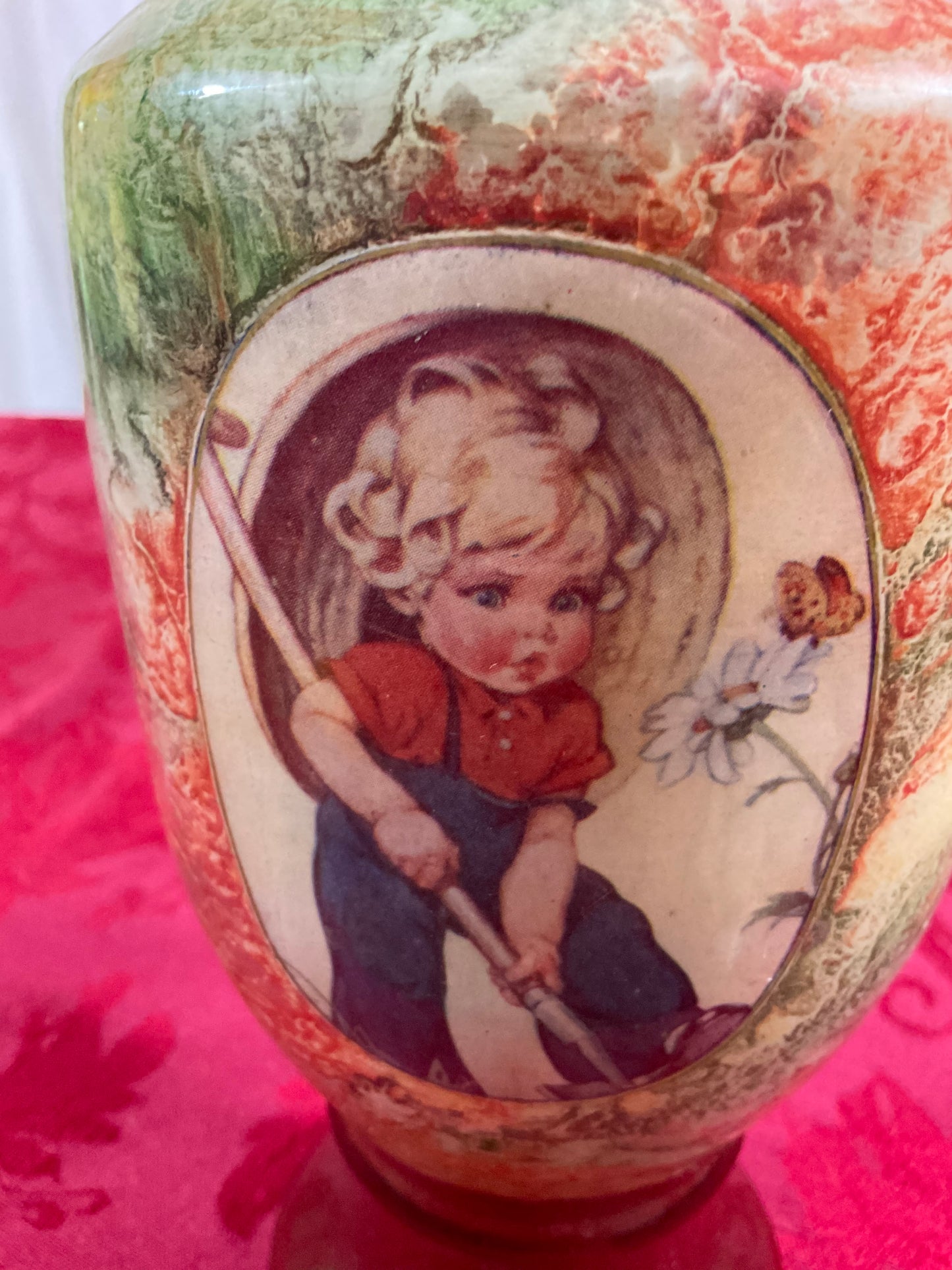 Vase - Child With Shovel