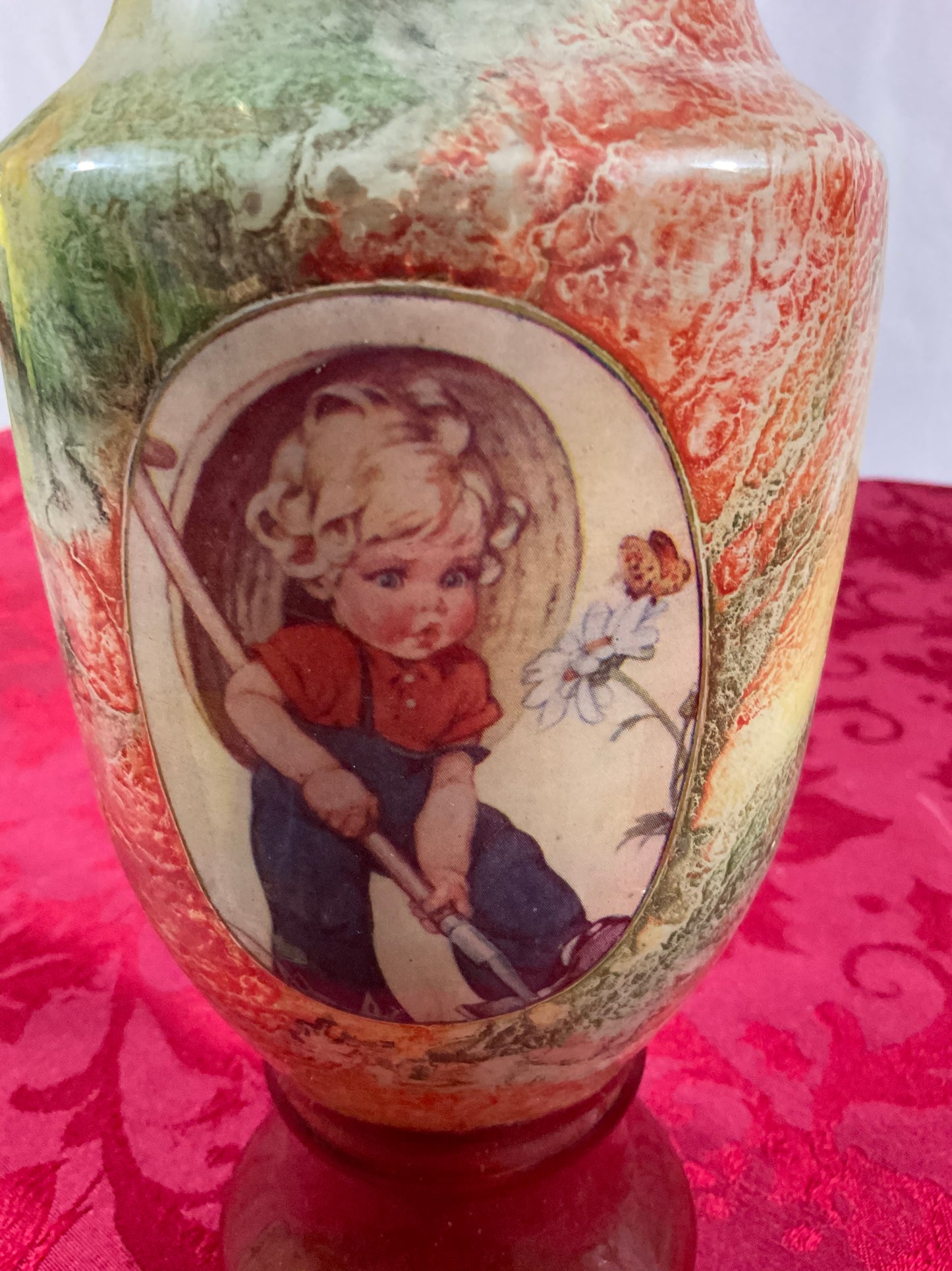 Vase - Child With Shovel