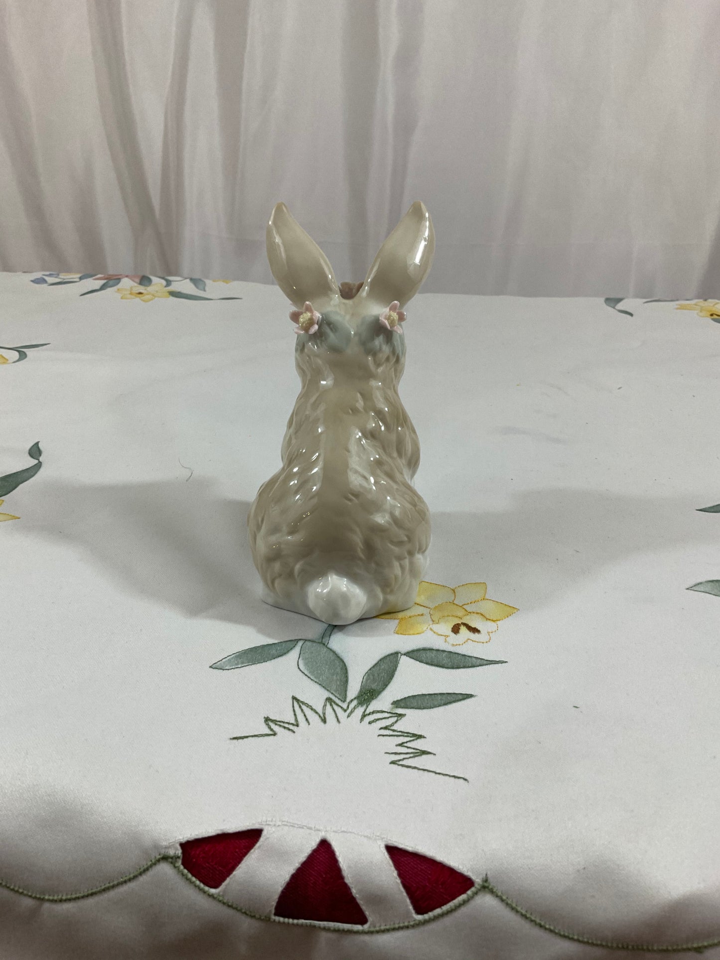 Easter - Ceramic Bunny With Flowers