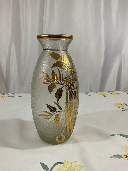 Vase - Frosted Glass/Peacock