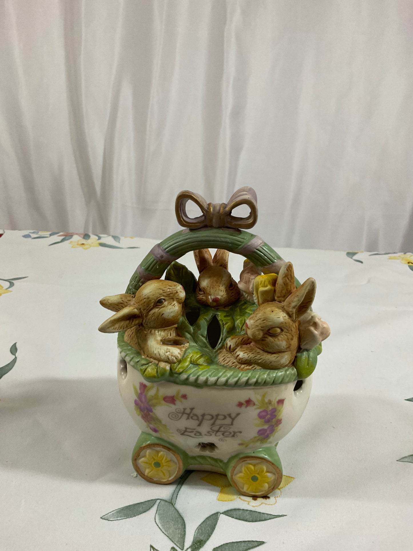 Easter - Wagon of Bunnies & Flowers