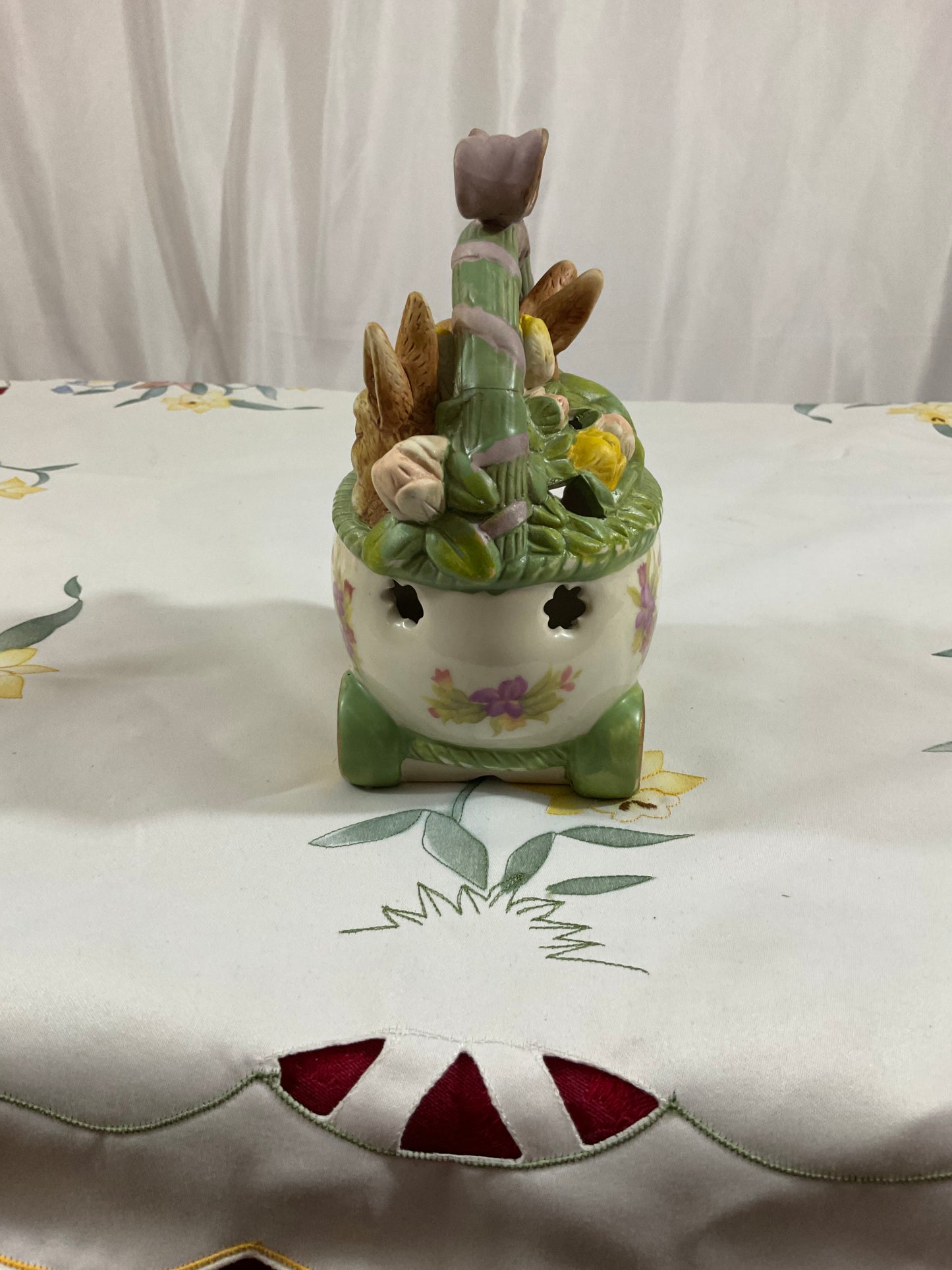 Easter - Wagon of Bunnies & Flowers