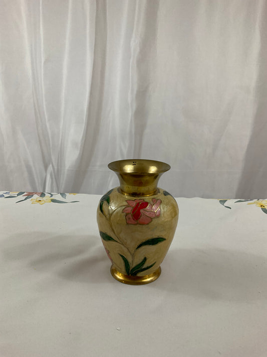 Vase - Brass Floral