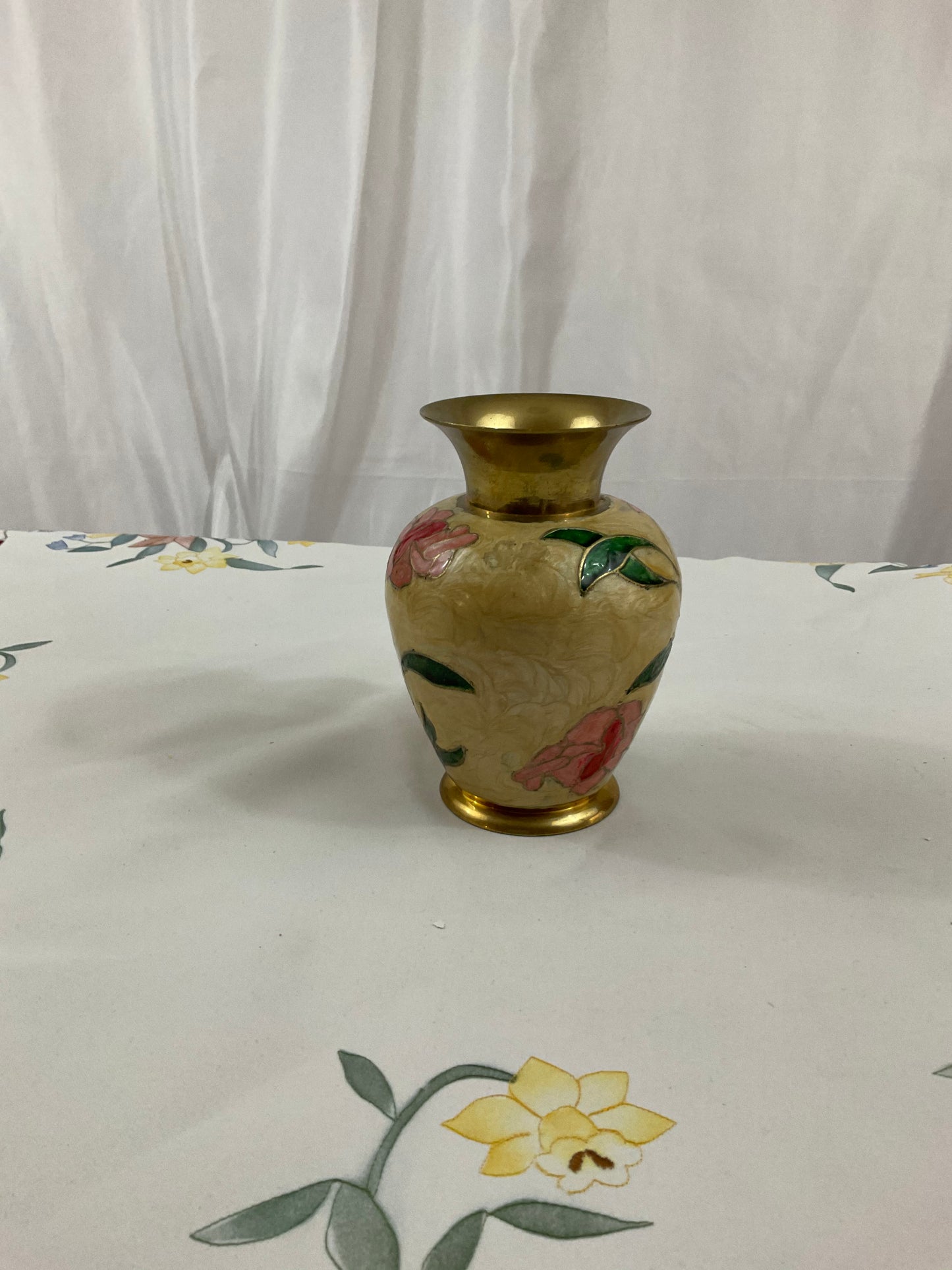 Vase - Brass Floral
