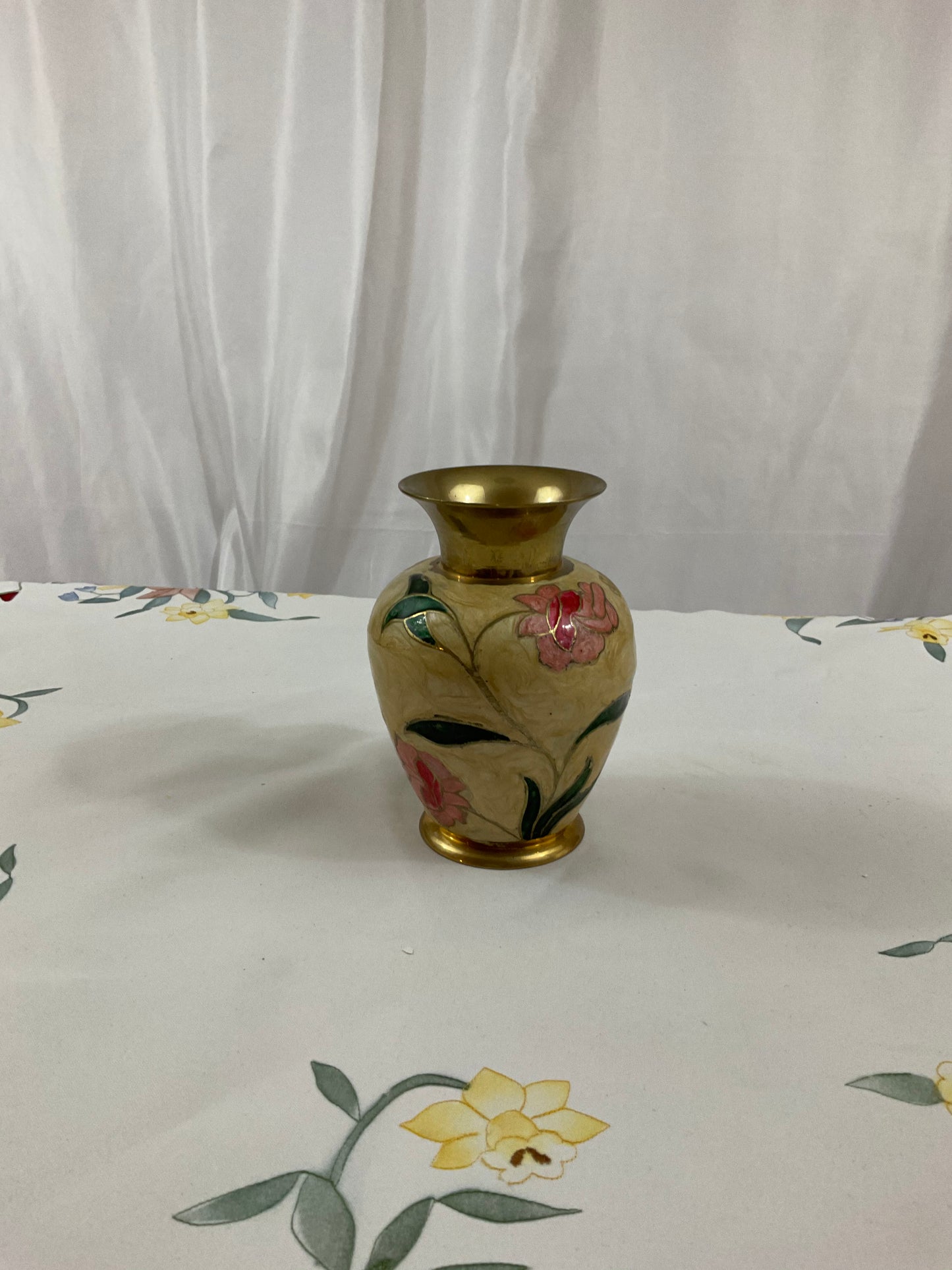 Vase - Brass Floral