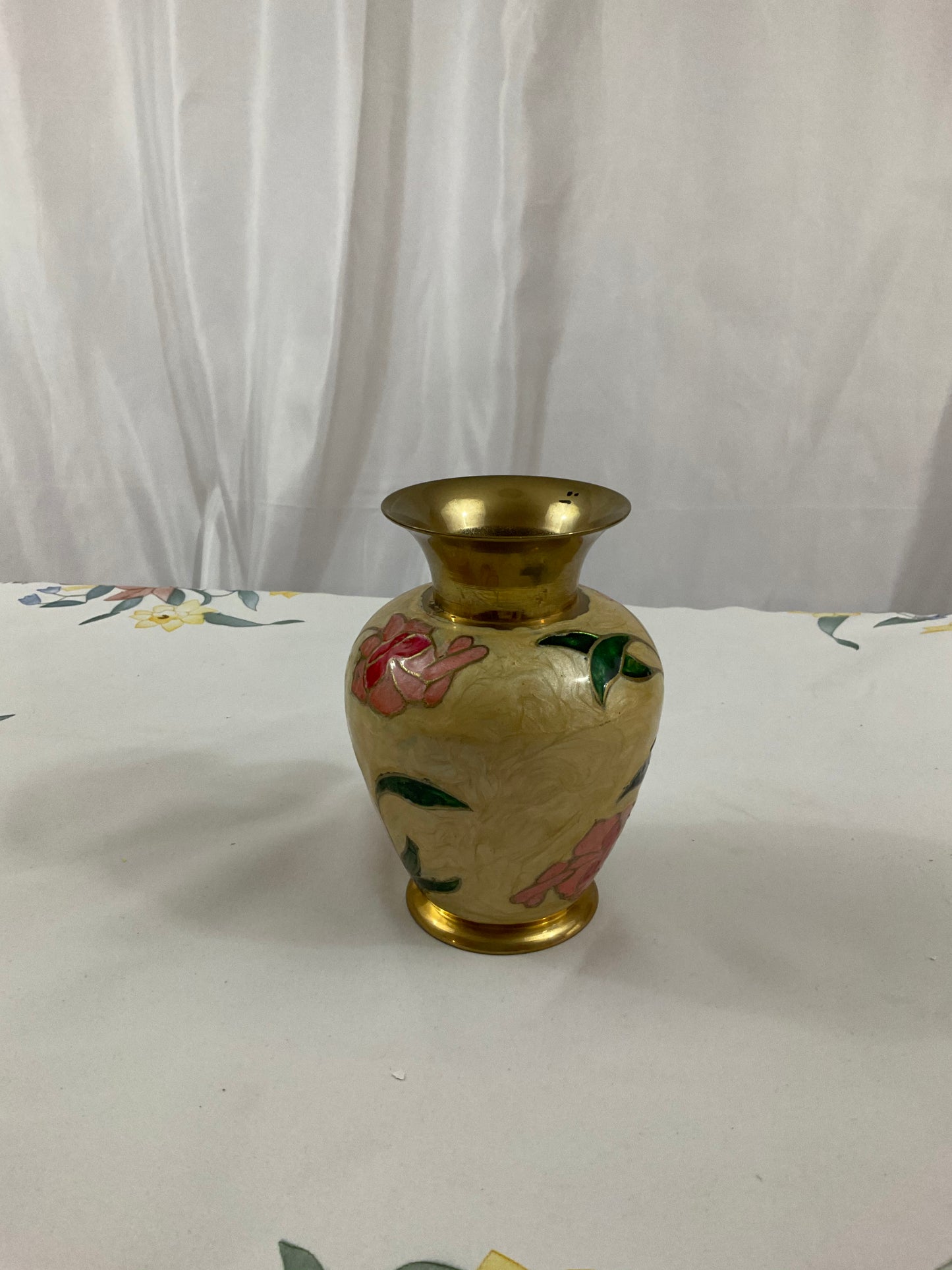 Vase - Brass Floral