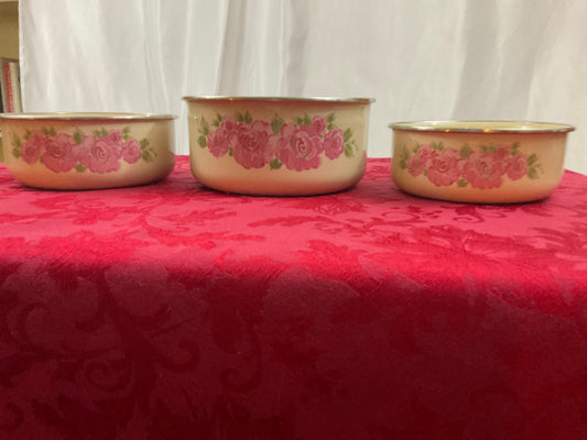 Mixing Bowl Set - Rose Design