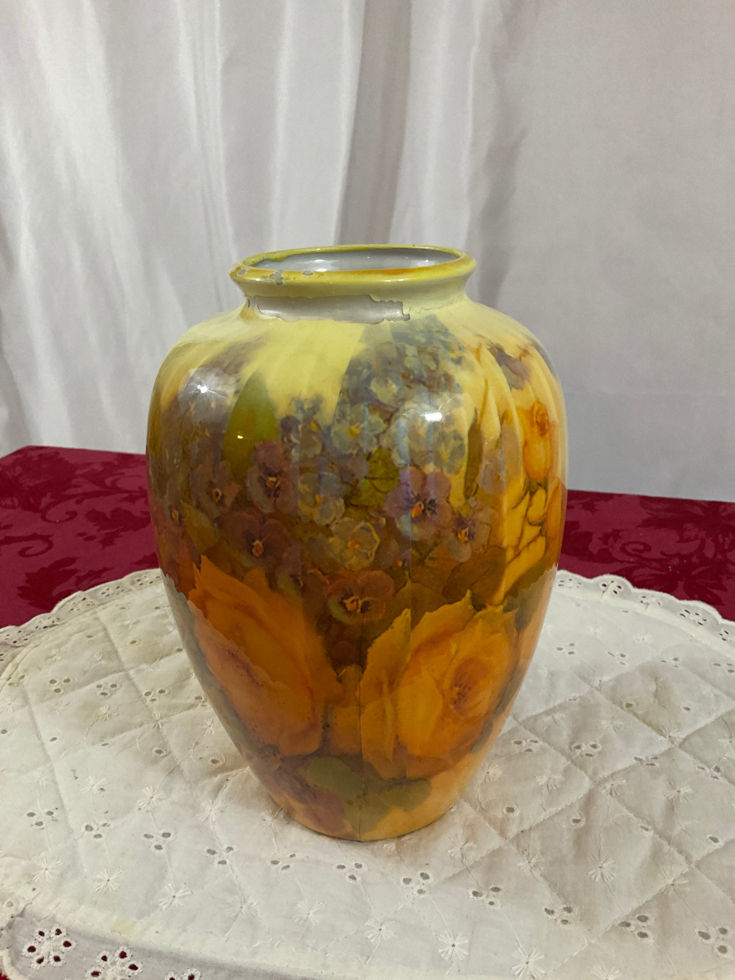 Vase - Yellow Roses Design