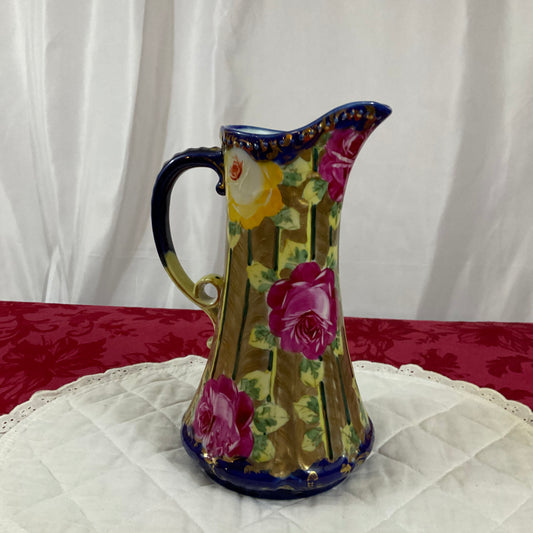 Pitcher - Floral -Yellow & Red Roses