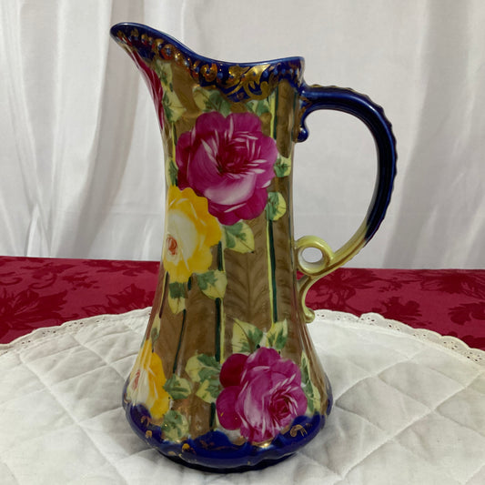 Pitcher - Floral -Yellow & Red Roses