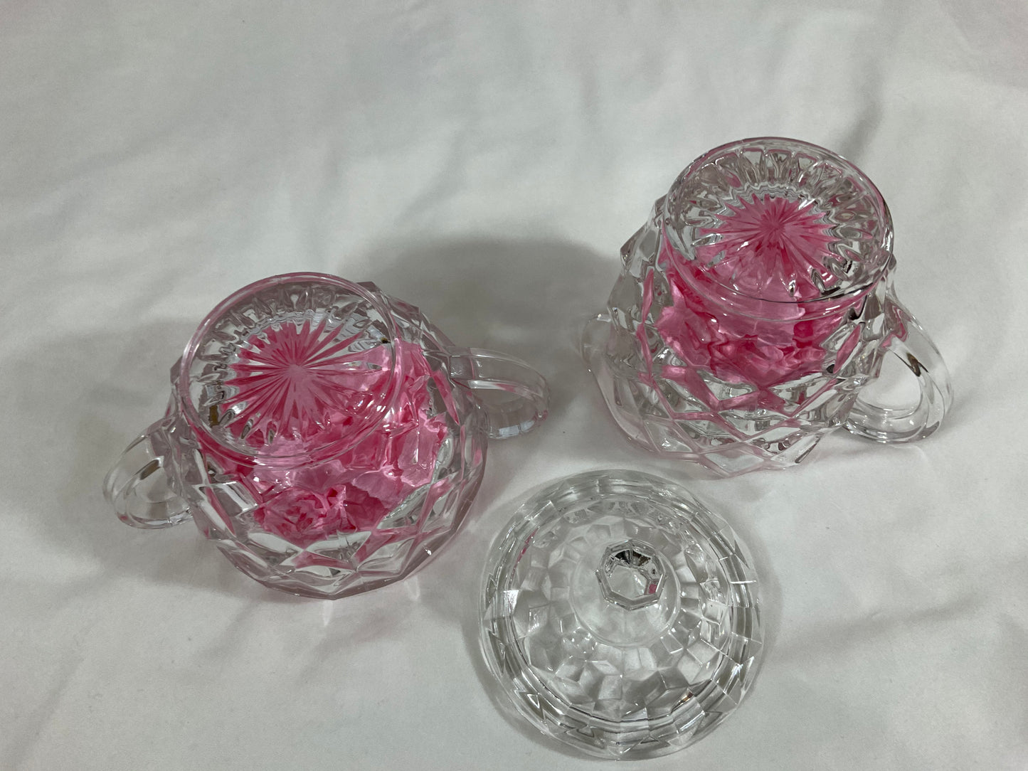 Creamer and Sugar Set - 3-Pc Set - Clear Glass
