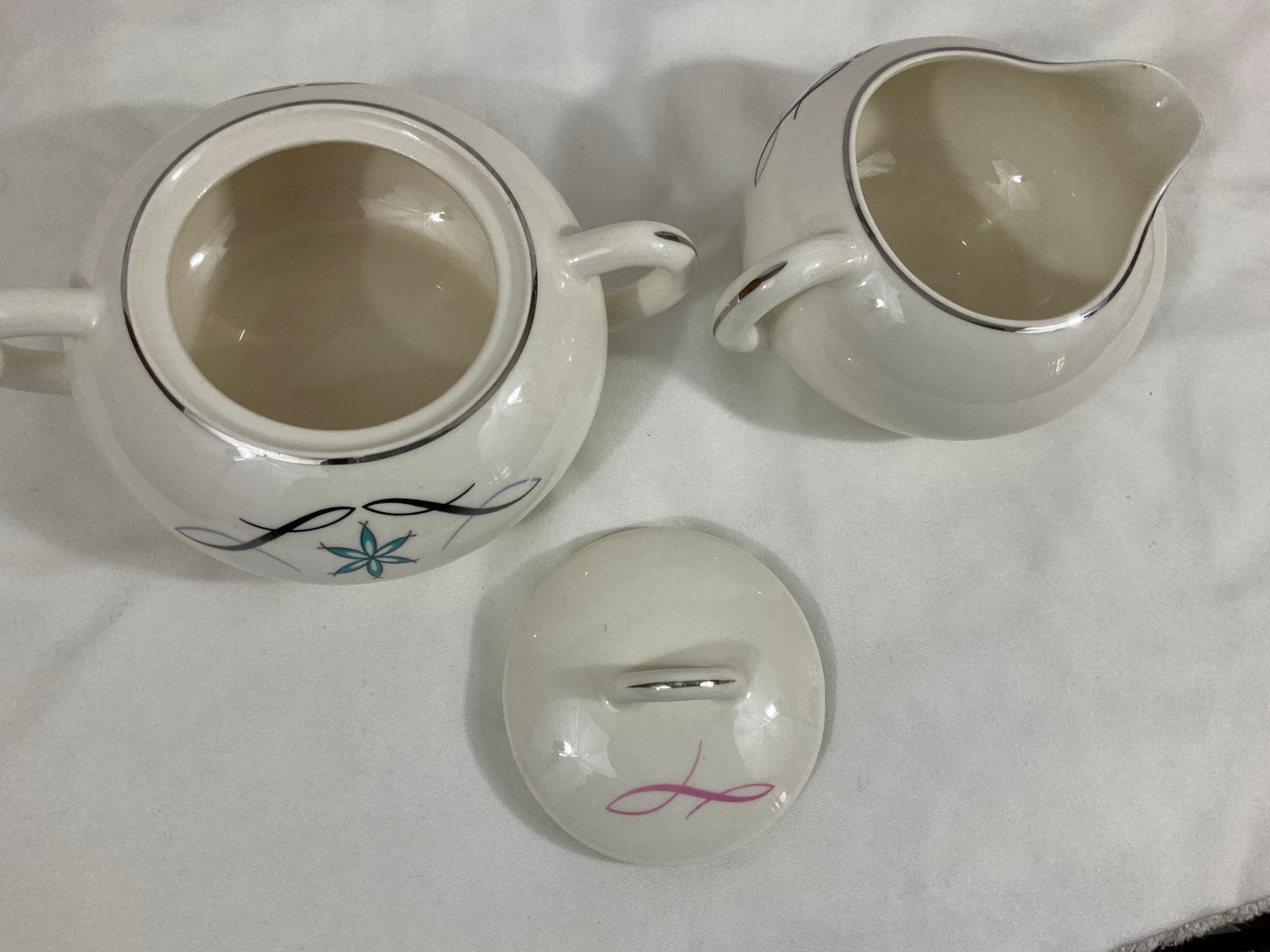 Creamer and Sugar Set - Blue Star & Swirls