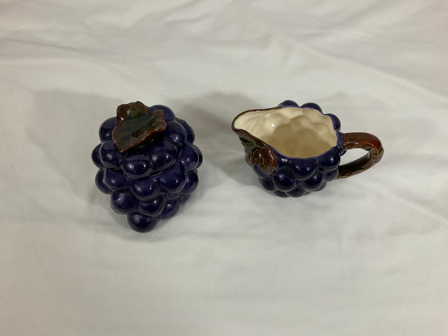 Cream and Sugar Set - Grapes
