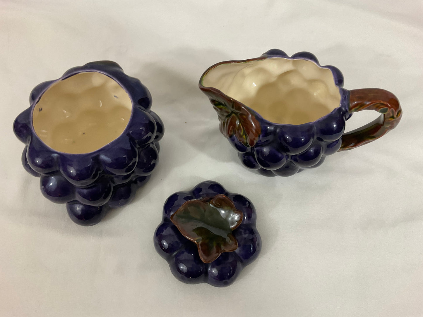 Cream and Sugar Set - Grapes