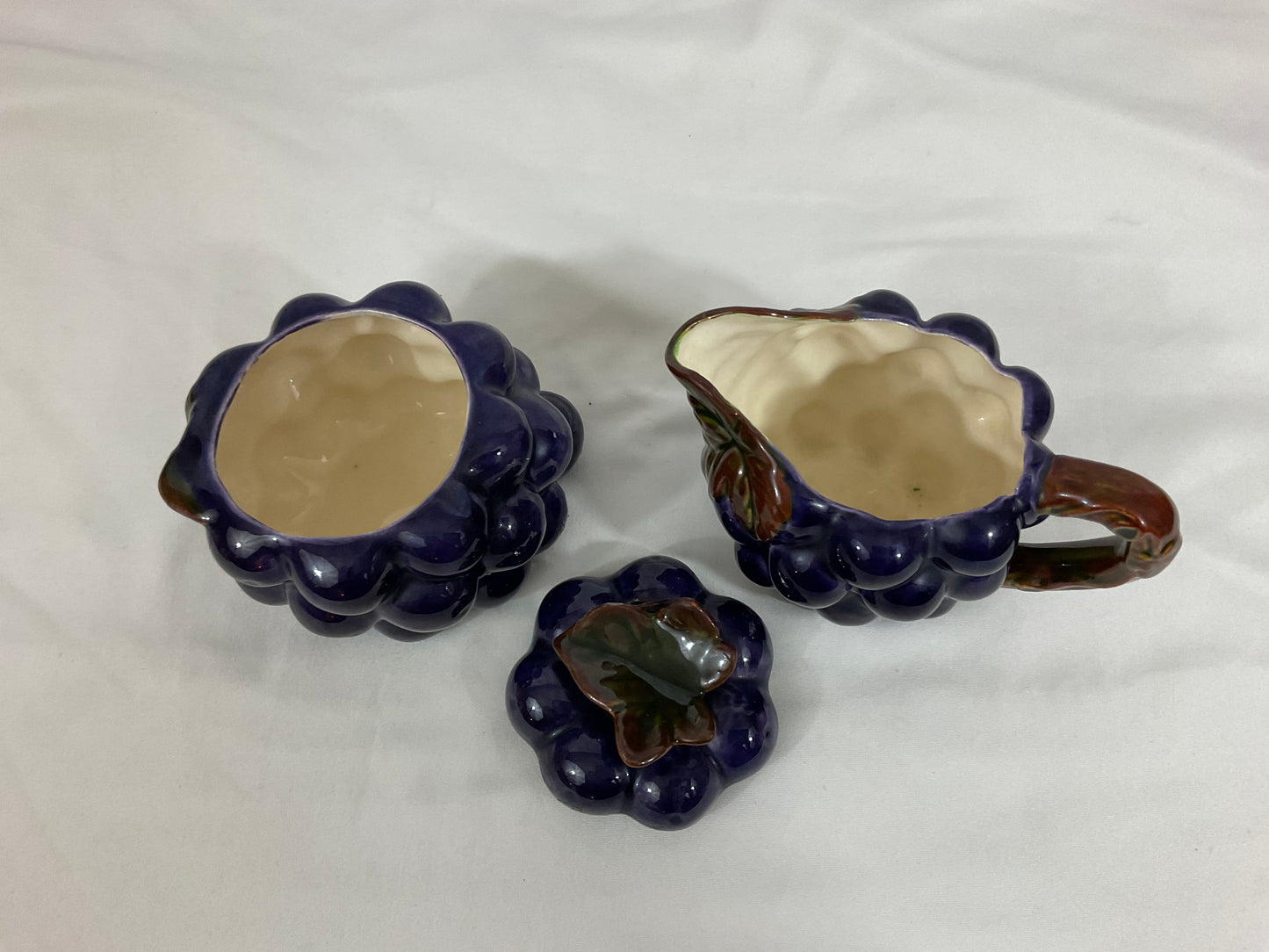 Cream and Sugar Set - Grapes