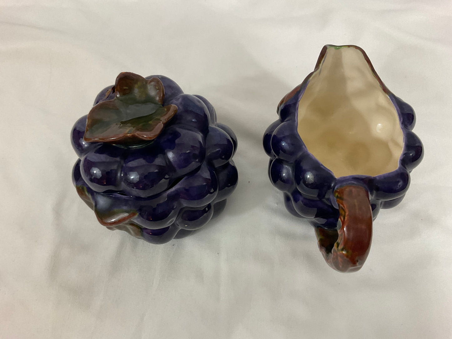 Cream and Sugar Set - Grapes