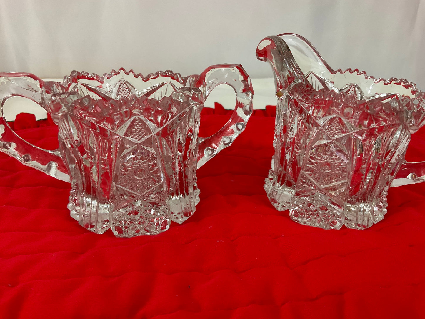 Lead Crystal Creamer & Sugar Set