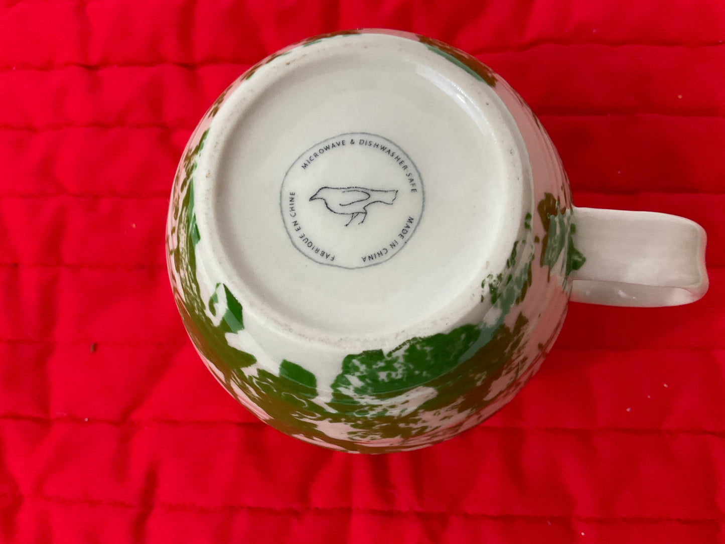 Mug - Green Floral - Initial "C"