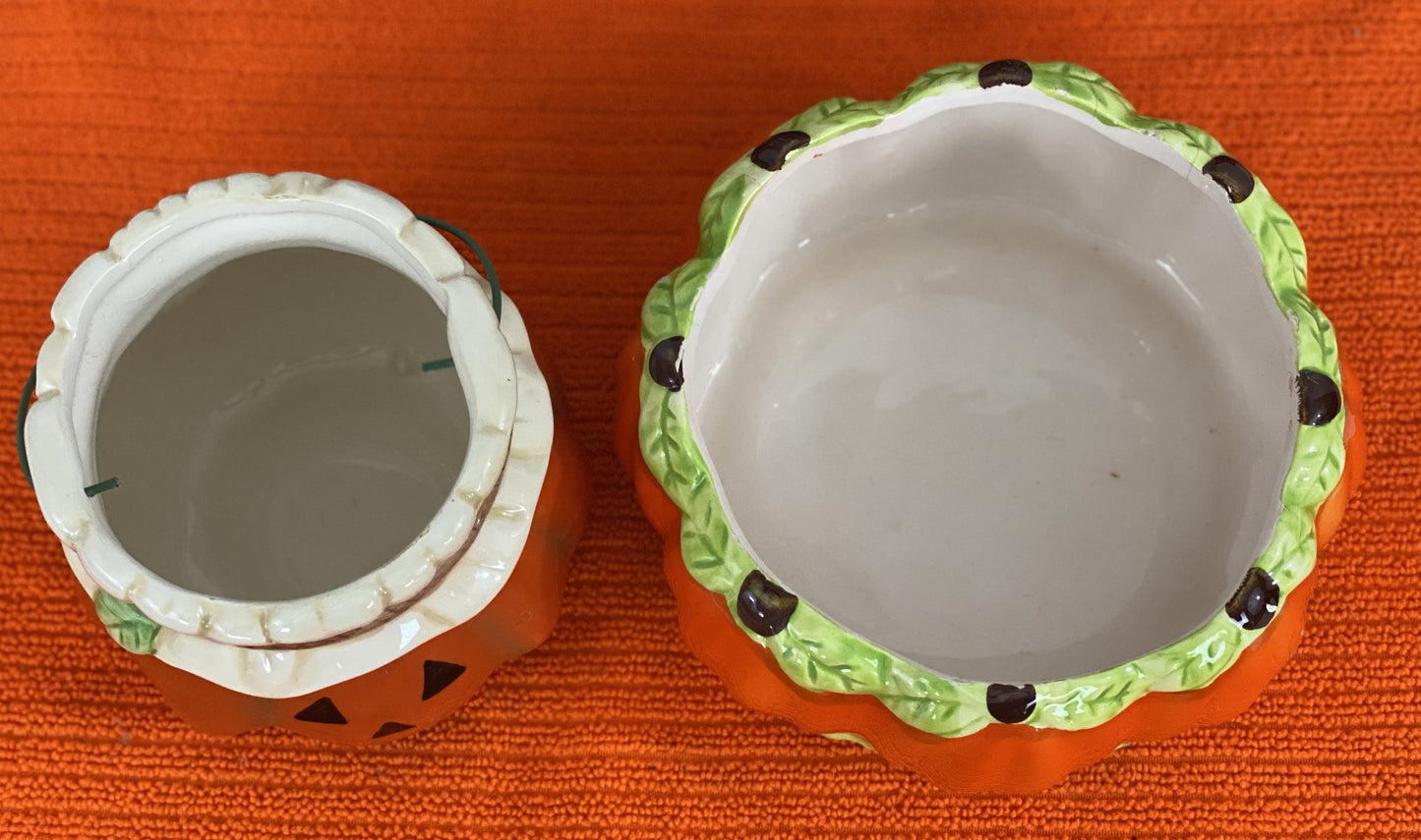Ceramic Candy Dish Better Homes and Garden Orange/Green/Yellow Colors Approx. 6.25” W x 6” L