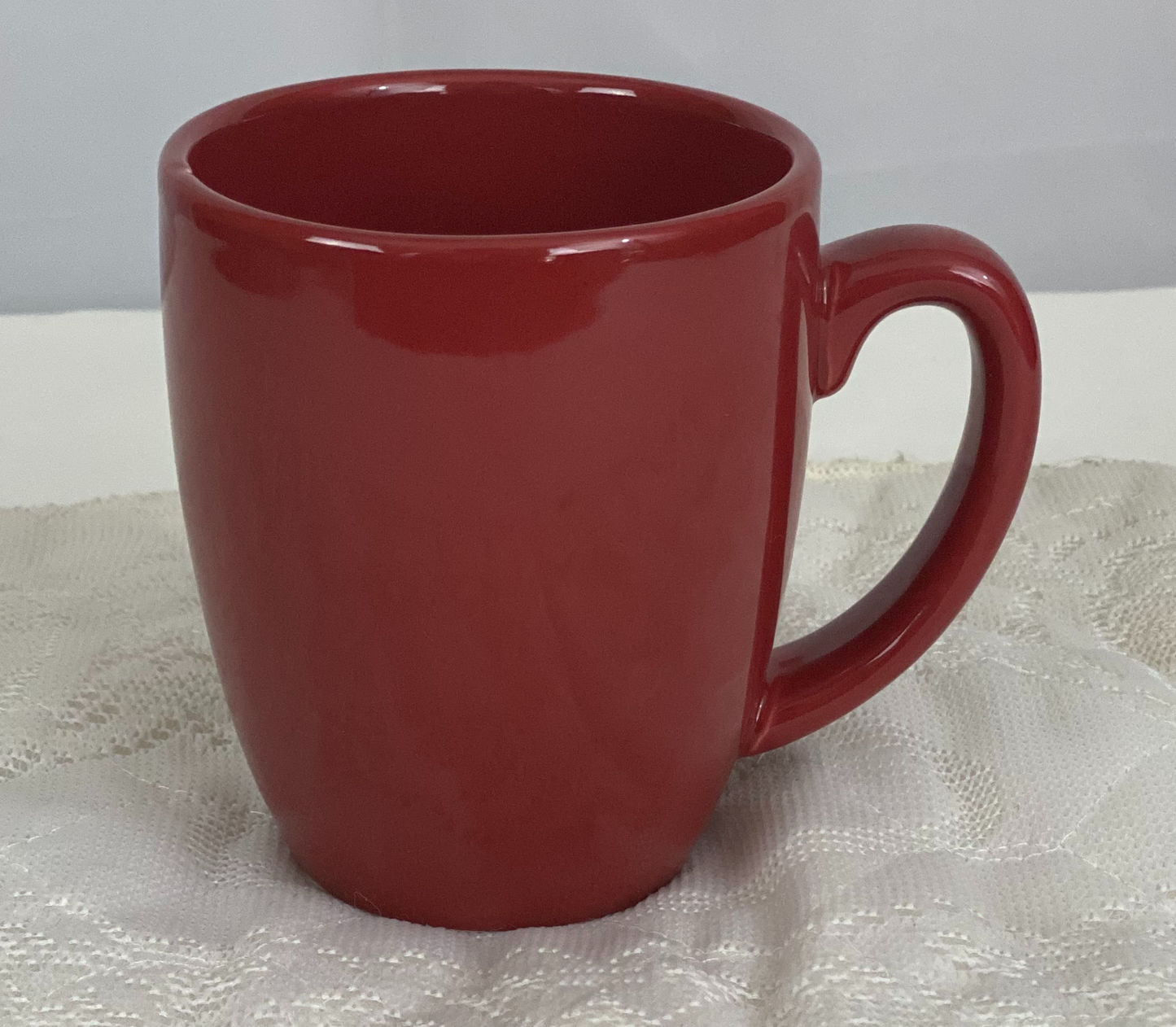 Set of Six (6) Cups/Mugs Corelle Coordinates Stoneware - Red/Rust Color Approx 4” H x 3 ¼ Diameter