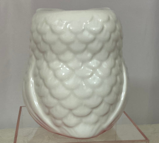 Votive Candle Holder - White Owl