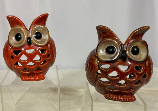 Votive Candle Holder Set  - Owl Design