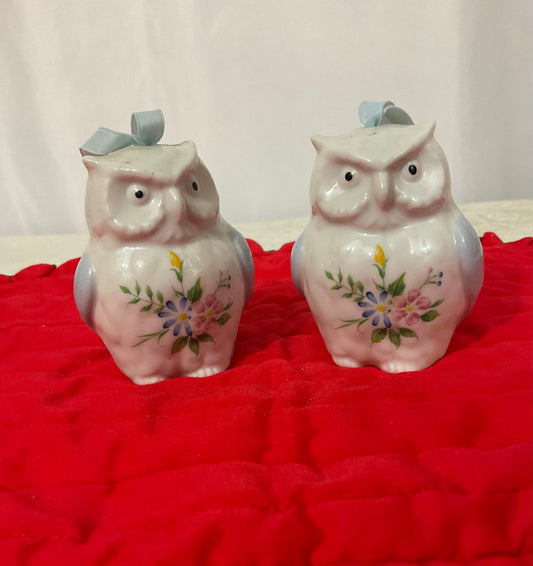 Salt & Pepper Shaker Set - Owl Design