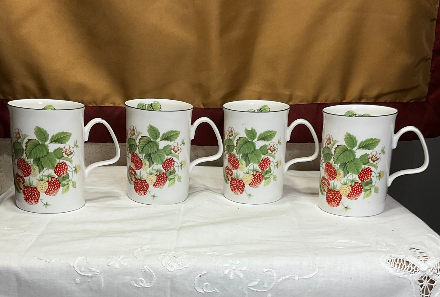 Strawberry Design Teacup Set