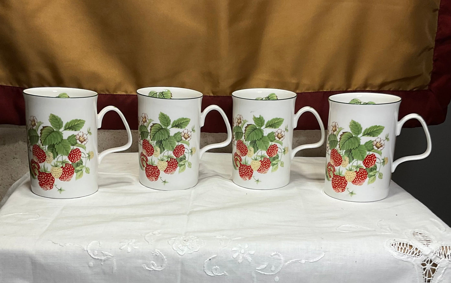 Strawberry Design Teacup Set