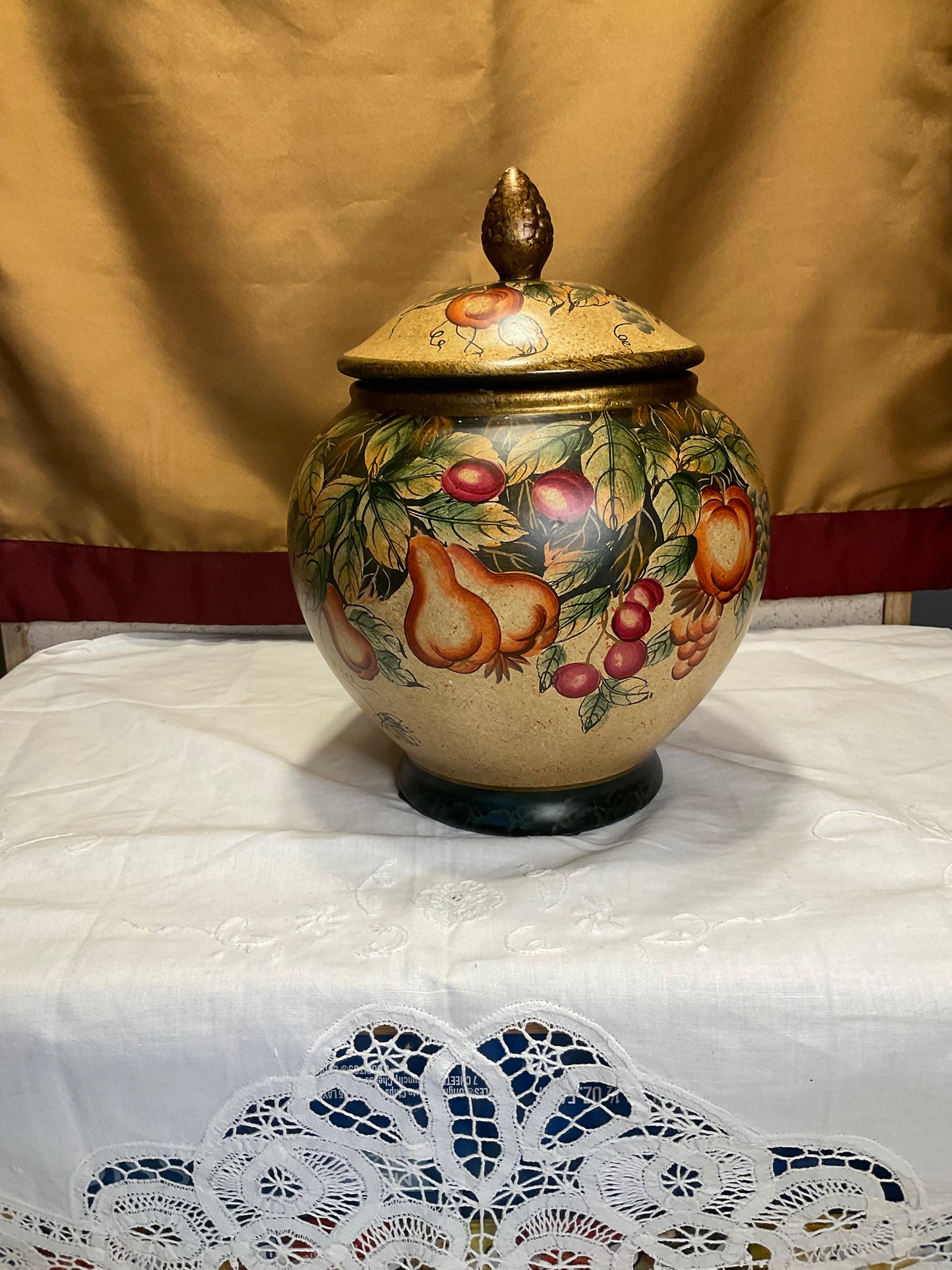 Ginger Jar - Fruit & Floral Pattern