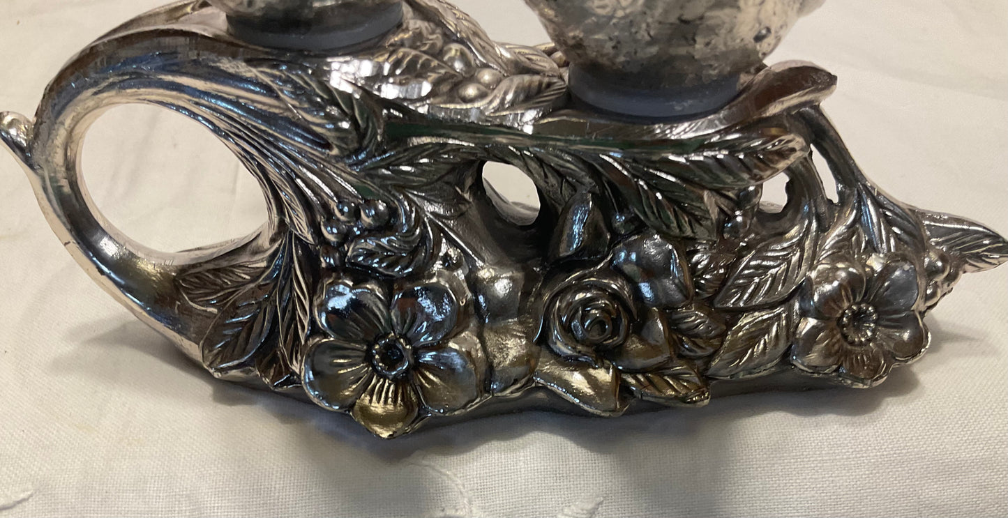 Salt and Pepper Set - Silver Birds