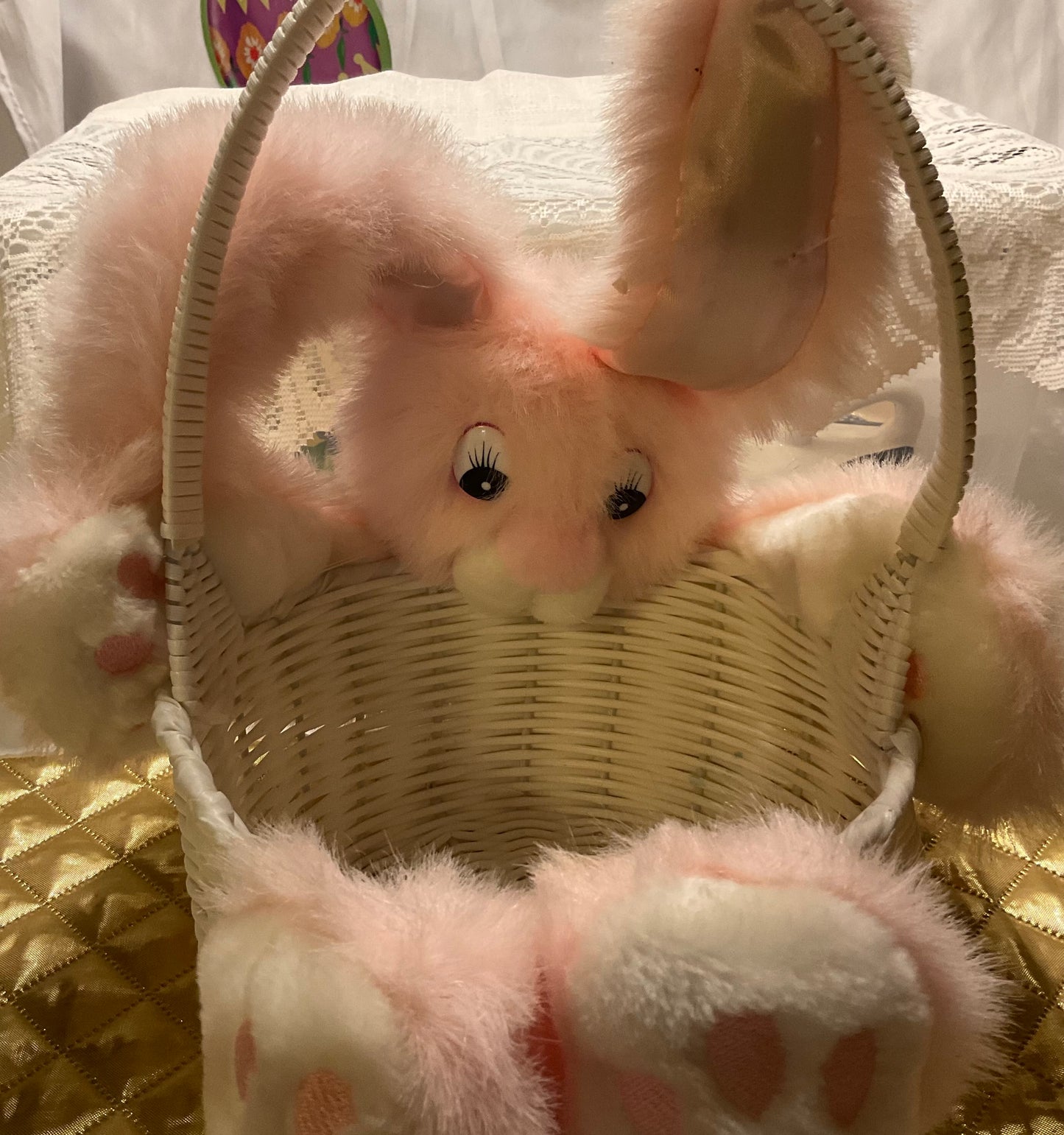 Easter Basket - Pink & White