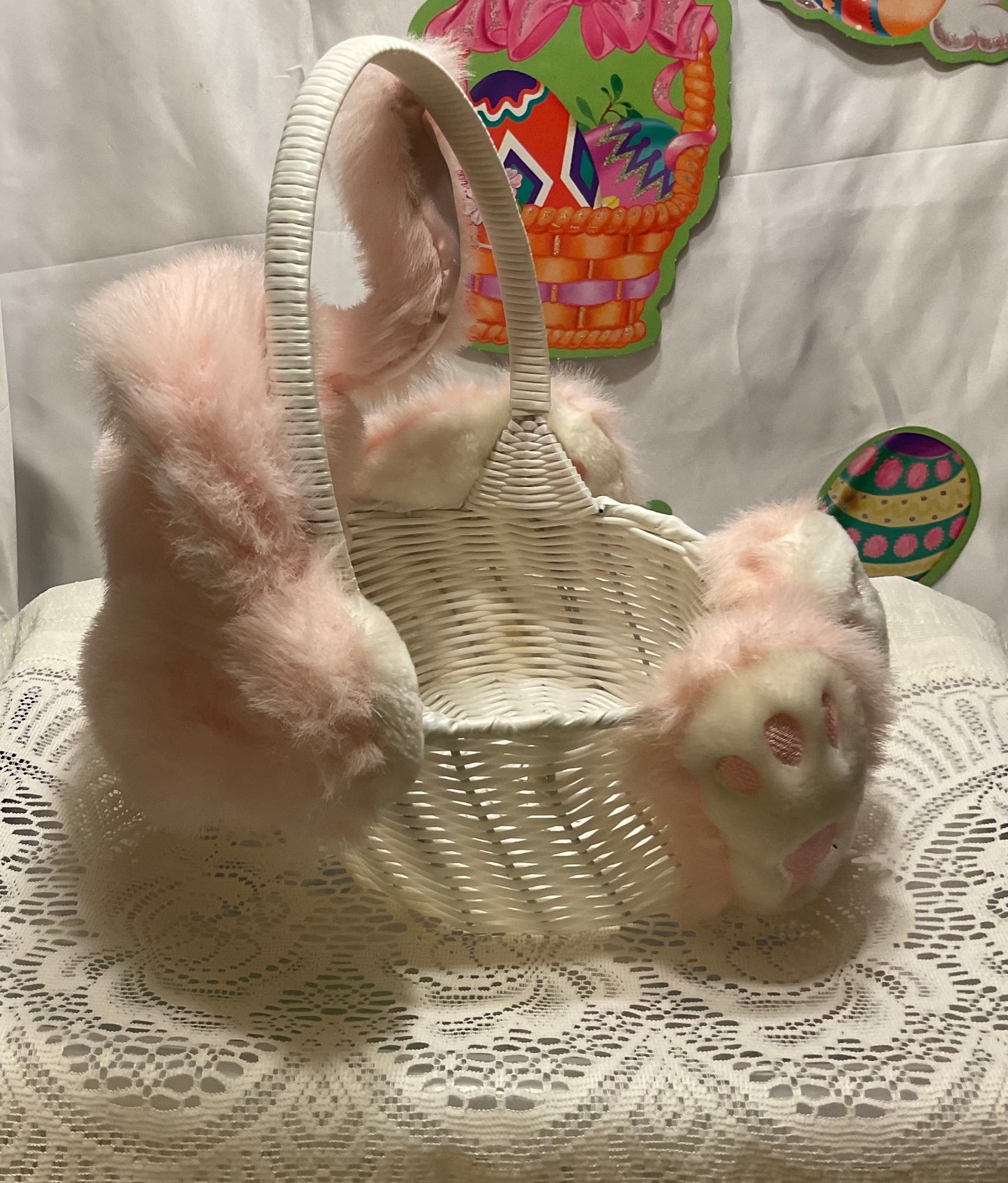 Easter Basket - Pink & White