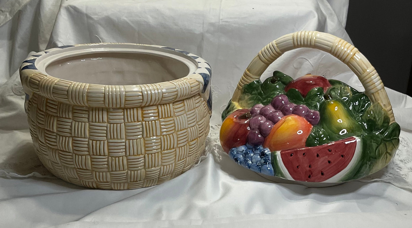 Cookie Jar - Fruit Basket Design