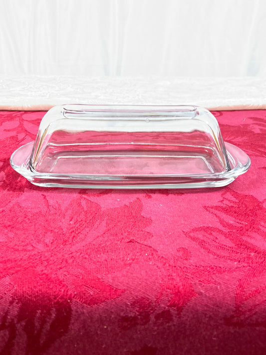 Butter Dish - Clear Glass