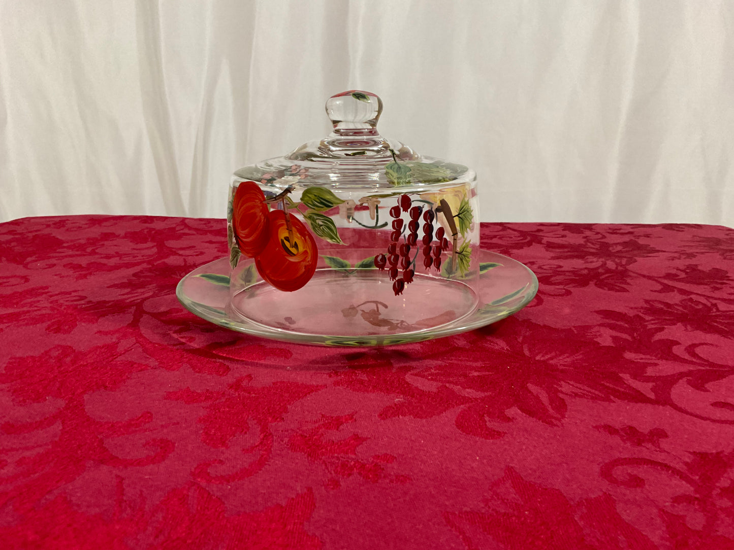 Cake Plate - Apple, Pear and Grape Pattern