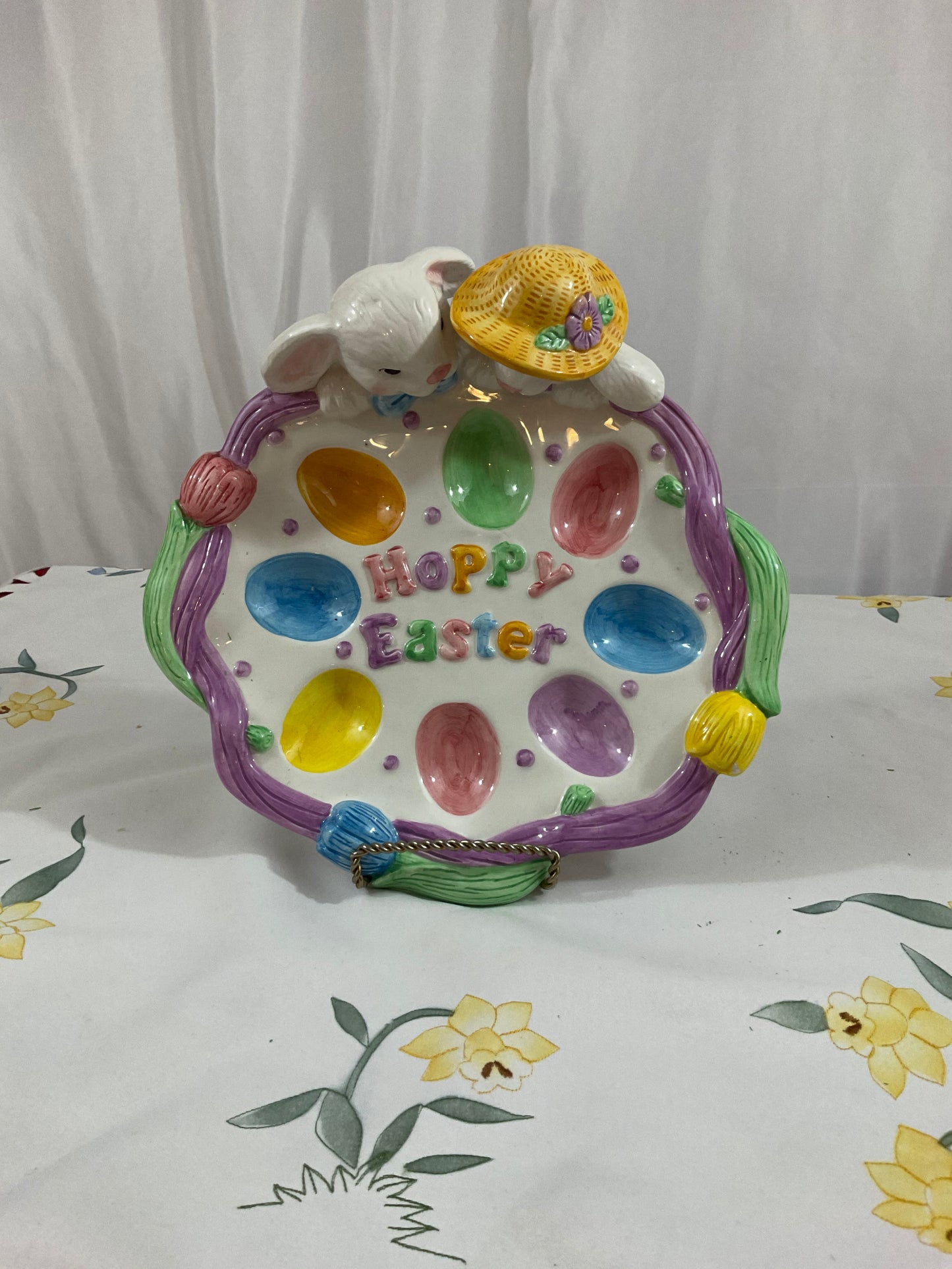 Easter Egg Plate - "Hoppy Easter"