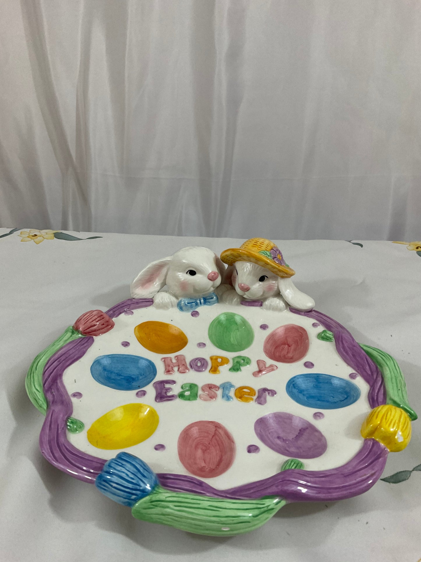 Easter Egg Plate - "Hoppy Easter"