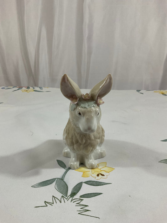 Easter - Ceramic Bunny With Flowers
