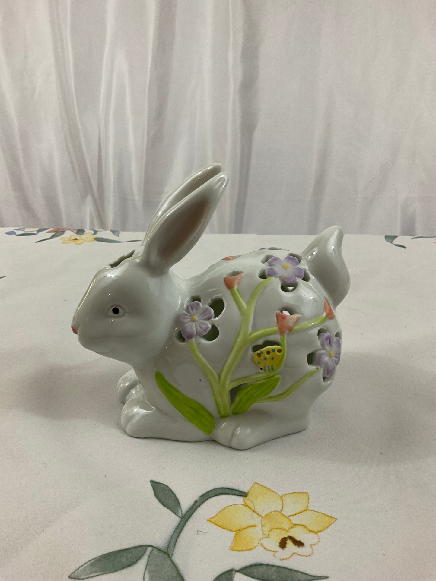 Easter - Ceramic Rabbit With Cut-Out Design